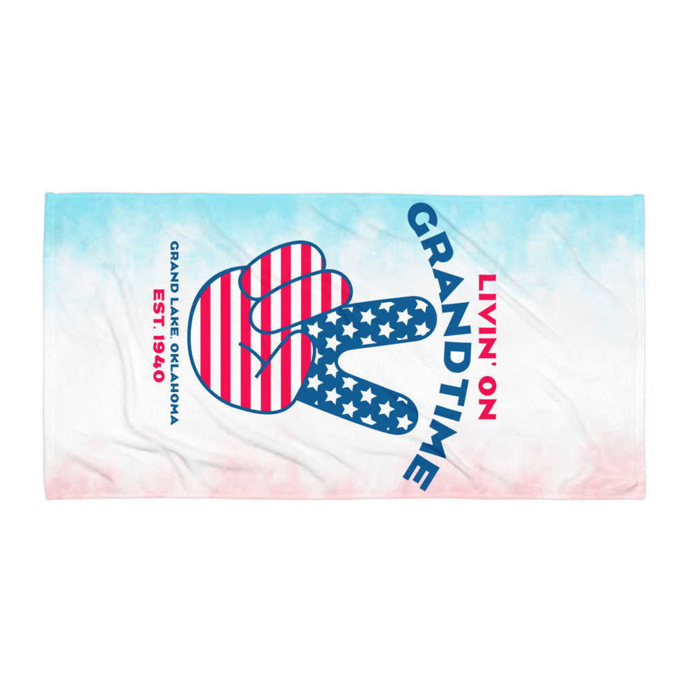 LIVIN' ON GRANDTIME Patriotic Peace towel