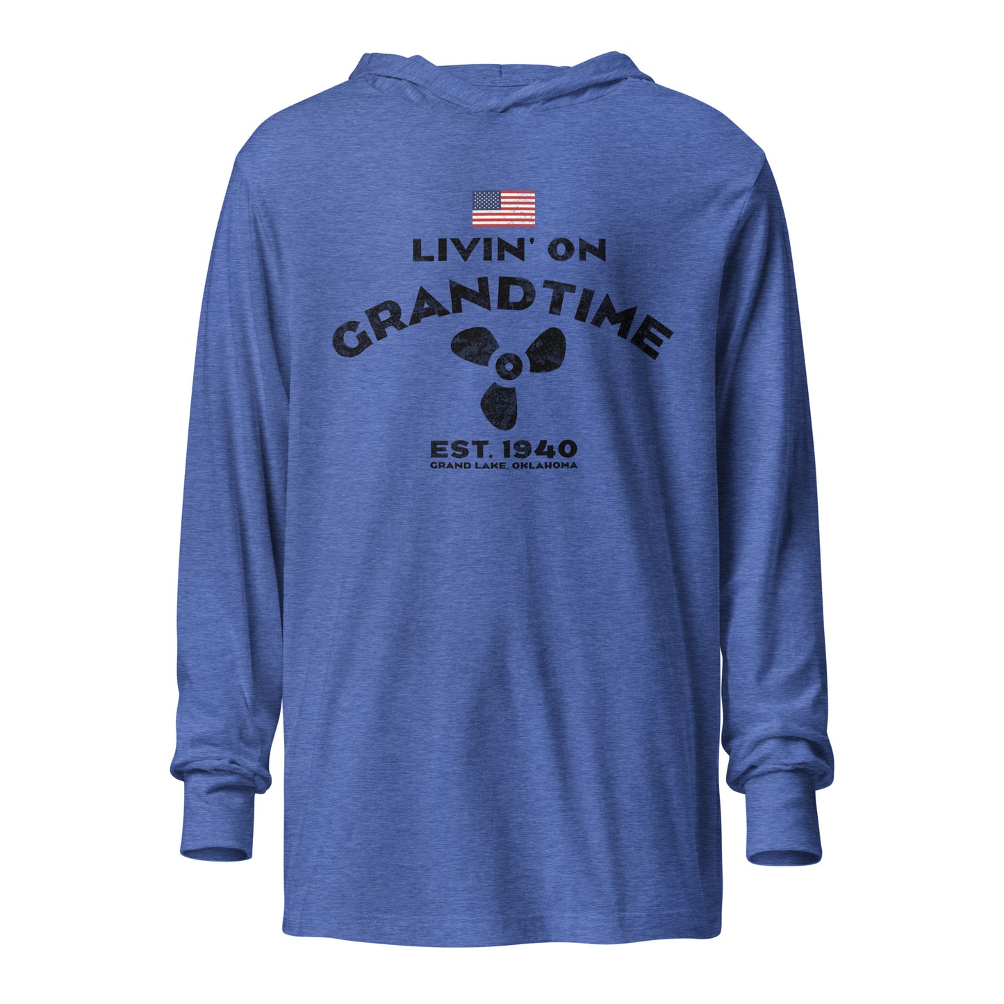 LIVIN' ON GRANDTIME Breathable Hooded long-sleeve tee