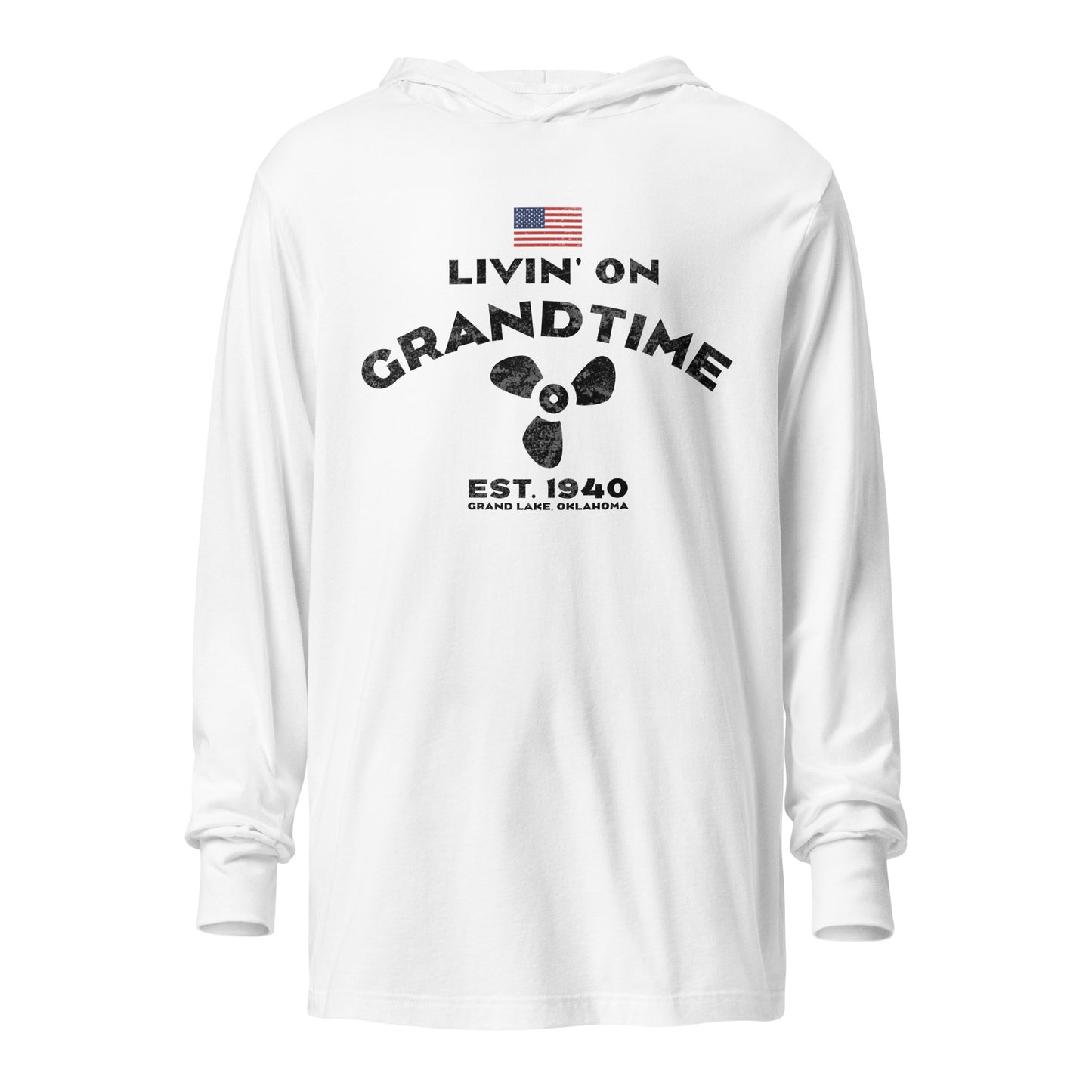 LIVIN' ON GRANDTIME Breathable Hooded long-sleeve tee